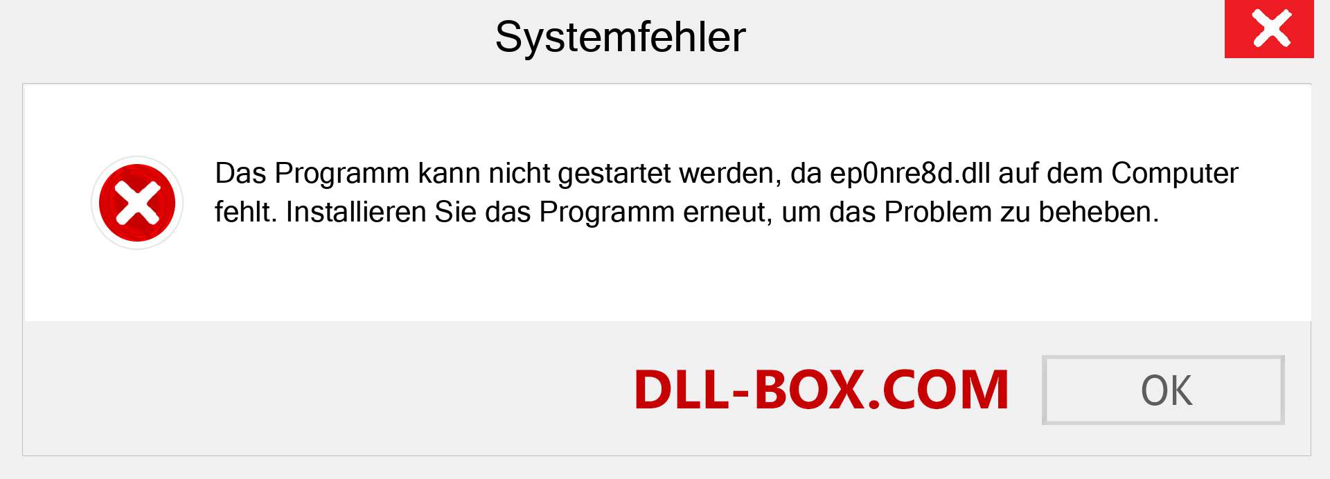 ep0nre8d.dll-Datei fehlt?. Download für Windows 7, 8, 10 - Fix ep0nre8d dll Missing Error unter Windows, Fotos, Bildern