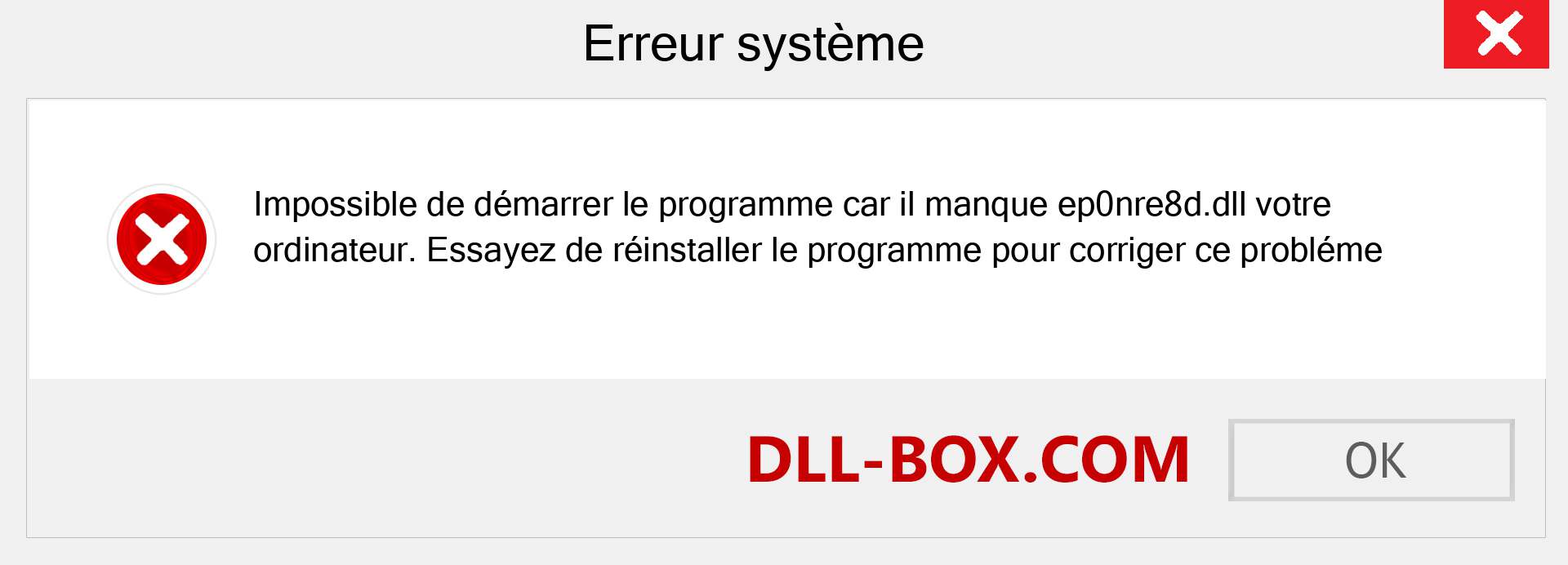 Le fichier ep0nre8d.dll est manquant ?. Télécharger pour Windows 7, 8, 10 - Correction de l'erreur manquante ep0nre8d dll sur Windows, photos, images